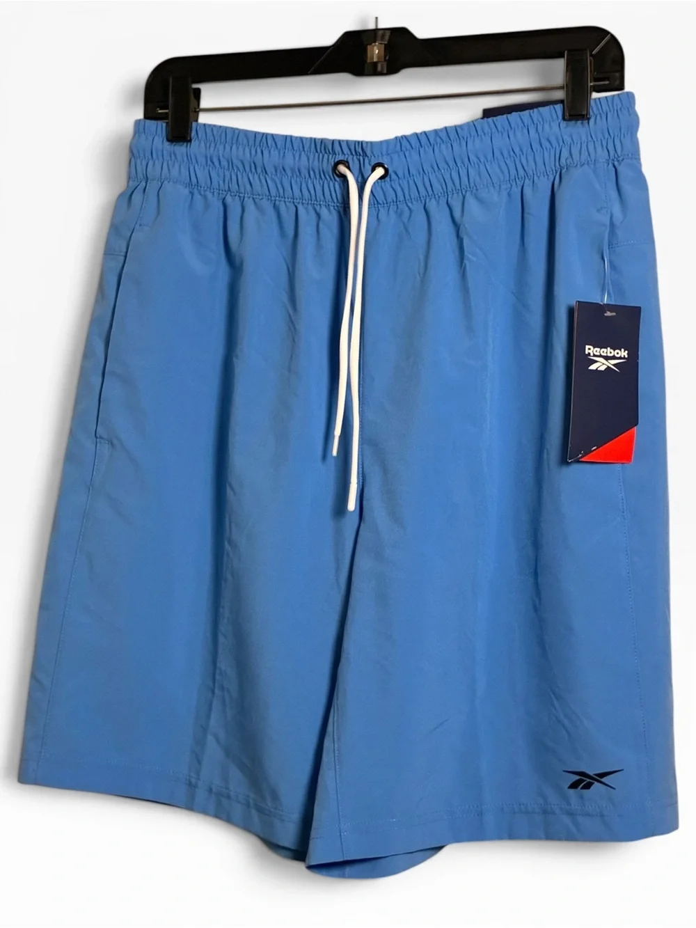 Reebok Men’s Light Blue Athletic Shorts with Drawstring